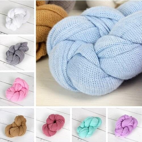40*140 cm Knit Stretch Wrap For Newborn Photography Props Baby Girl Photo Shoot Accessories Fotografia Accessory Photoshoot