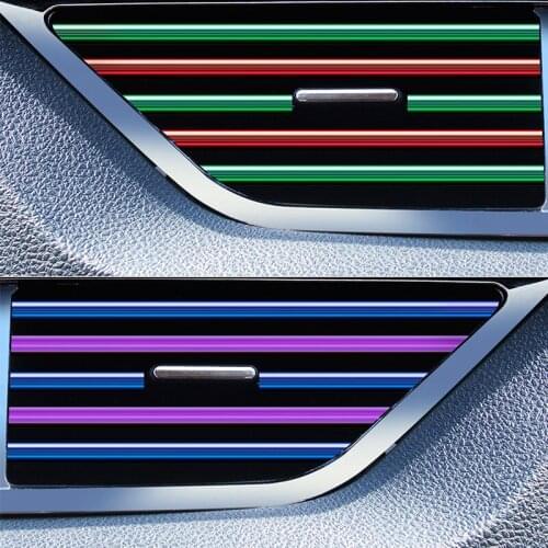 U Shape DIY Car-styling Interior Air Vent Grille Outlet Decoration Strip For Audi A3 A4L A5 A6L A7 Suzuki Swift Grand Vitara Sx4