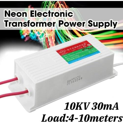 AC220V 10KV 30mA Waterproof Neon Electronic Lighting Transformer Power Supply