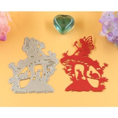 YLCD082 Fairy Bird Rabbit Metal Cutting Dies Scrapbooking Stencils DIY Cards Album Decoration Embossing Folder Die Cuts Template
