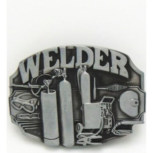Western cowboy old tools gray zinc alloy belt buckle men and women gift