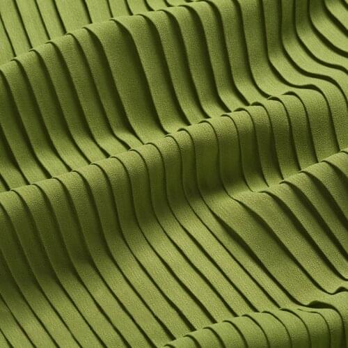 Green, White, Black, Blue, Pink 3 Meters 150cm Width Crumple Accordion Pleated Chiffon Fabric Pearl Yarn Fabric Wedding Dress