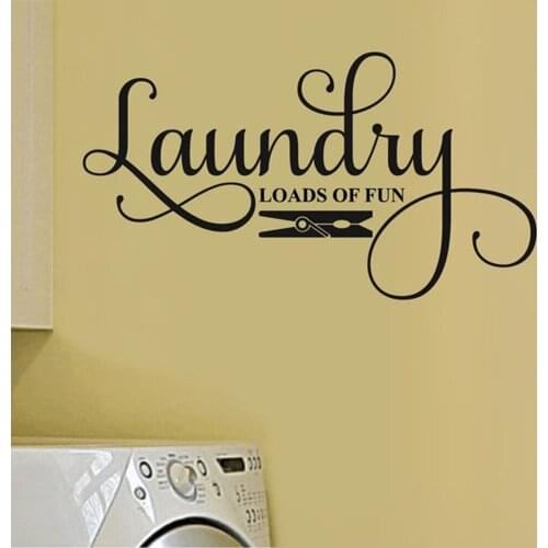 Laundry Room Sign Wall Decal sticker Utility Room Wall Sticker home Laundry Decoration for wall glass door decals G519