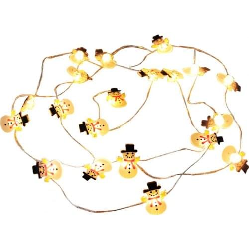 1 String LED Decorative Lamps Nice-looking Exquisite Beautiful Santa Claus Snowflake Tree LED Light Decorations for Christmas