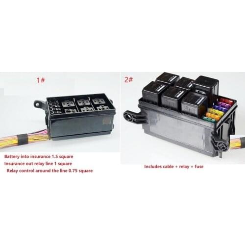 1PCS 6-way power fuse box dispenser assembly car modified fuse control box switch control assembly 6 insurance