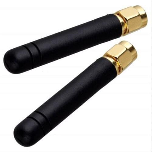 2 PCS 433MHZ rubber 2dbi gains 433 mhz antenna with SMA male plug straight connector