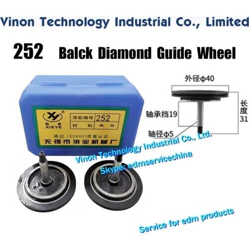 252 Black Diamond Guide Pulley (1 Pair=2PCS) XieYe Brand Parts. OD. 40mm, Axis dia. 5mm, Total length 31mm. High Precision Guide