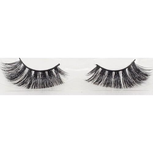 3D Mink Lashes 1 Box 1 Pair Packing Natural Thick Crisscross Messy False Eyelashes Pure Handmade Fake Eyelashes