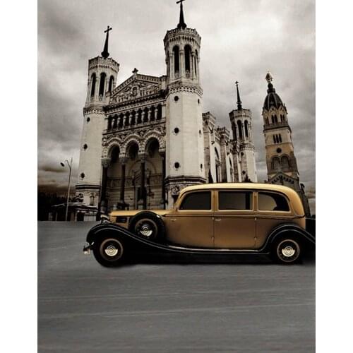 5x7ft Tall Building Car Photography Backdrops Photo Props Studio Background