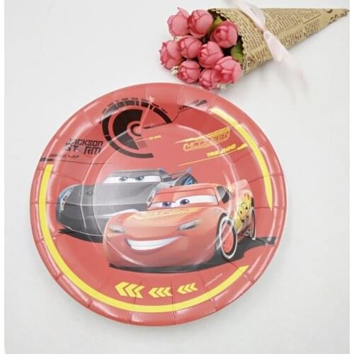 6pc cartoon cars theme birthday party supplies Plates For Kids Favors party supplies for kids birthday