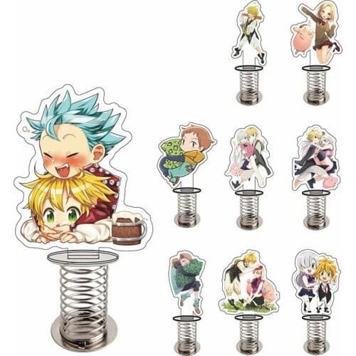 Anime The Seven Deadly Sins Meliodas Ban King Shaking Nell Acrylic Stand Figure Desktop Decoration Collection Model Toy Cosplay