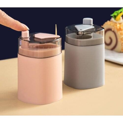 Automatic Toothpick Box Home Creative Automatic Pop-up Toothpick Holder Container Kitchen Wheat Straw Toothpicks Dispenser