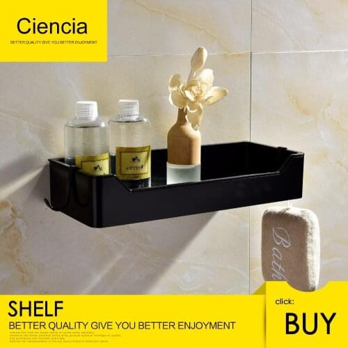 Free Shipping Stainless Steel Black/Nickel/Gold/Chrome Corner Shelf Caddy Bathing Platform with Hooks Wall Nail Storage
