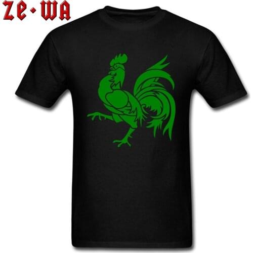 Green Cock Image High Pixel Print T Shirt Thanksgiving Day Tops Shirts New Arrival 100% Cotton Clothing Shirt Men Tshirt