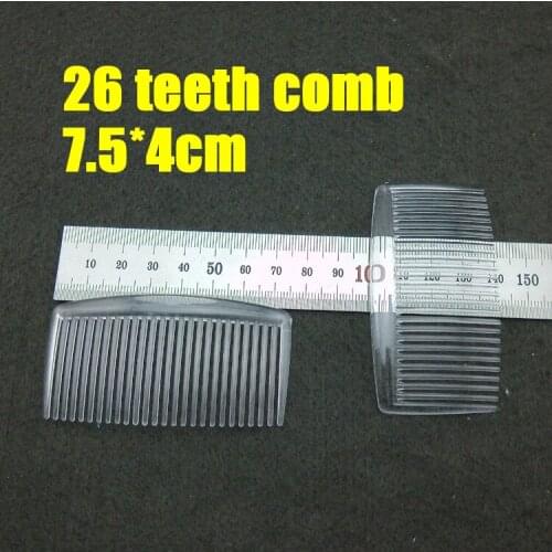 20pcs/lot 26 teeth combs 7.5*4cm plastic hair comb diy material fitting for hat wedding hair accessories for briede(NO:PS28)