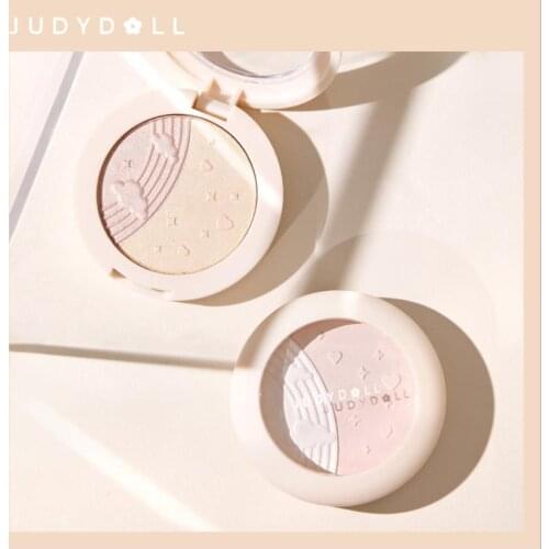 Judydoll Galaxy Highlighter Palette Duo Colors 3D Brighten Shimmer Waterproof Champagne Cosmetics Women Face Makeup