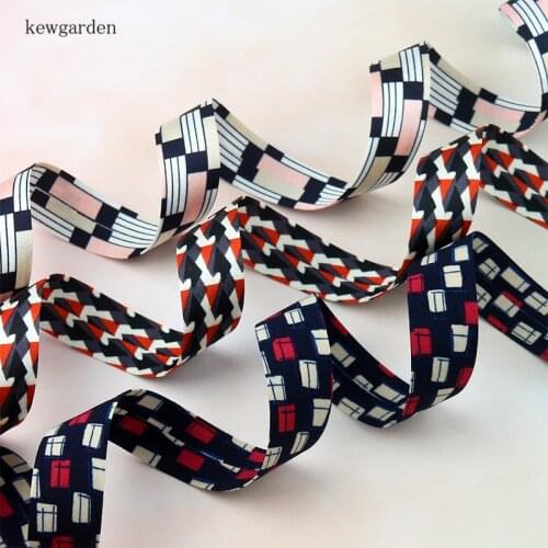 Kewgarden DIY Boutonniere Bowknot Accessories Geometric Fabric Layering Cloth Ribbon 1.5" 1" 25 40mm 10mm Handmade Tape 8 Meters