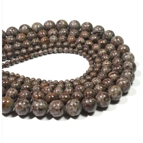 Coffee Jasper Loose Beads Natural Gemstone Smooth Round for Jewelry Making