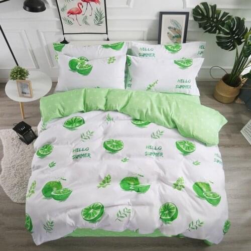 Bed Linens Hello Summer Comforter Bedding Sets Queen Size Home Bed Linens Lemon Tea King Comforter Set Cover Girl Boy Womem Bed