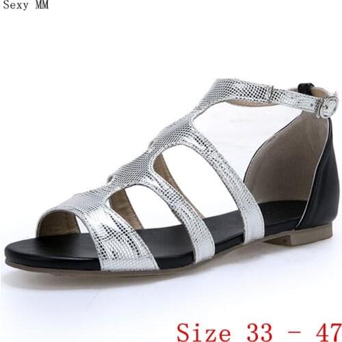 Summer Style Shoes Slides Women Flat Sandals Woman Shoes Flip Flops Slippers Sandals Small Plus Size 33 -40 41 42 43 44 45 46 47