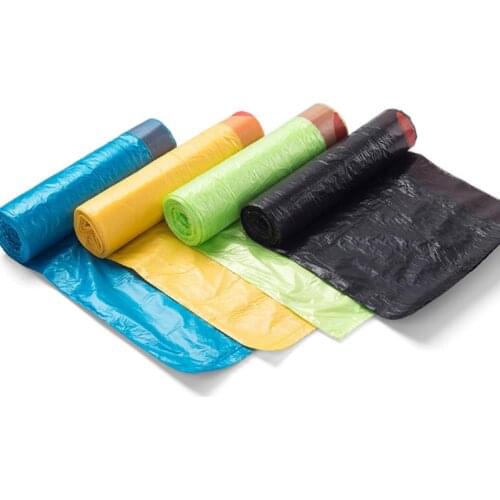Draw Rope Garbage Bag Portable Kitchen Household Thickened Rope Disposable Garbage Can Rubbish Sorting Plastic Bag Load Bearing