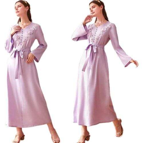 Muslim Women Abaya Turkish Kaftan Dubai Jilbab Islamic Clothing Arab Robe Party Gown Cocktail Caftan Ramadan EID Abayas Dresses