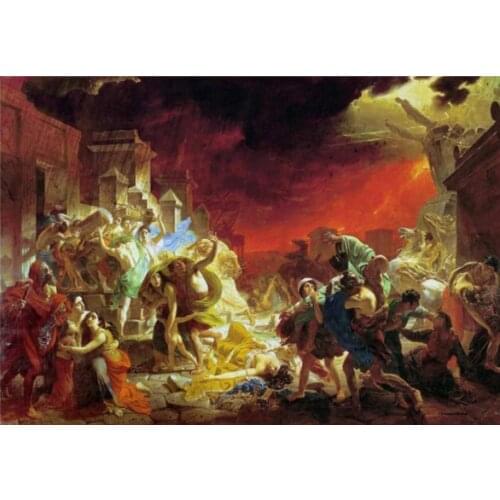 The Last Day of Pompeii Needlework Aida Cross stitch 14CT Unprinted Embroidery kits Arts Cross-Stitching,DIY Handmade Home Decor