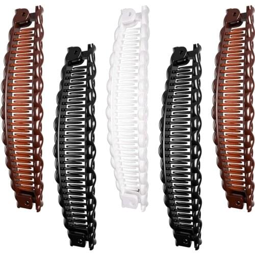 New Solid Color Hair Claws Banana Hair Clip Barrettes Hairpins Hair Accessories For Women Girls Ponytail Hoder Hair Clamp