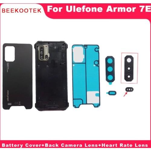 New Ulefone Armor 7E Battery Cover Case Foam Adheisive+Back camera Lens and Heart Rate sensor Lens For Ulefone Armor 7E Phone