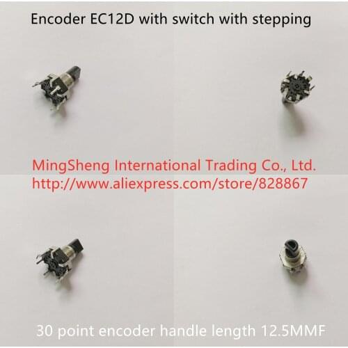Original new 100% encoder EC12D with switch with stepping 30 point encoder handle length 12.5MMF