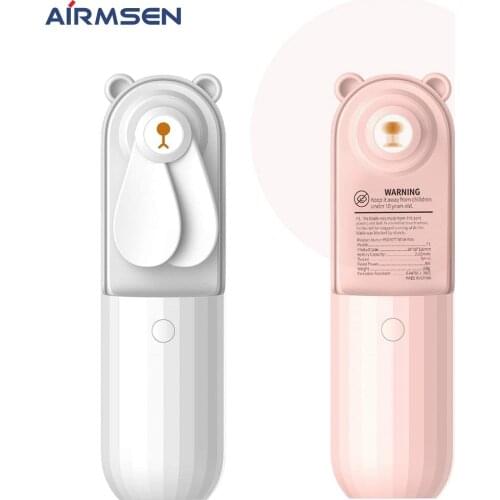 Airmsen Handheld Mini Fan Portable USB Rechargeable Silent Small Fan Outdoor Summer Cooling Artifact for Tourism Sports Climb
