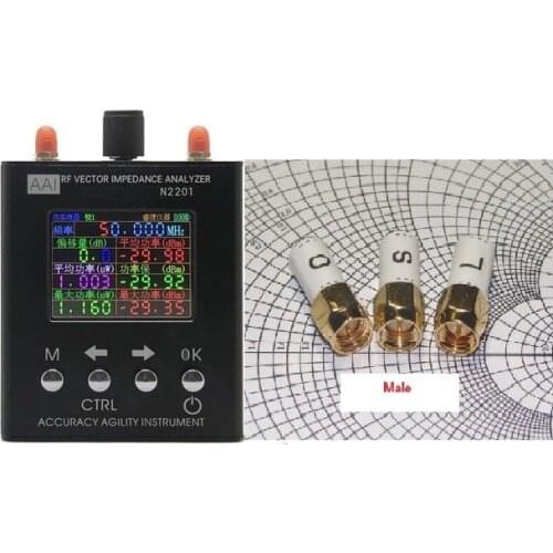 English Verison N2201SS n2201 137.5MHZ to 2.7GHZ Antenna Analyzer Meter Tester + 3GHZ Male SMA Calibration (Open, Short, Load)