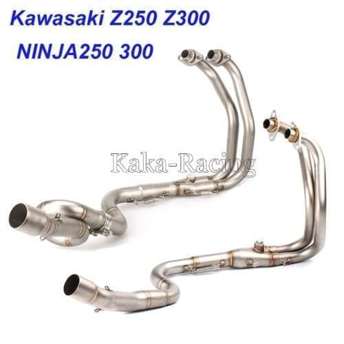 Z300 Z250 Motorcycle Exhaust Pipe Muffler Front Middle Link Pipe System Slip-on For Kawasaki Ninja 300 Ninja 250 250R 2013-2016