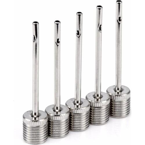 10Pcs Sport Ball Inflating Air Pump Needle Inflatable Air Valve Adaptor Stainless Steel Pump Pin For Football Soccer Basketball