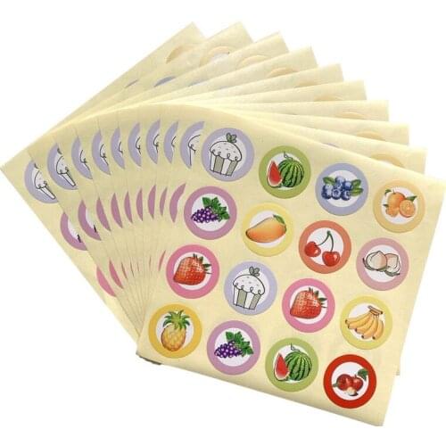 160pcs/pack Fruit Pattern Envelope Seal Stationery For Gifts Adhesive Paper Sealing Stickers