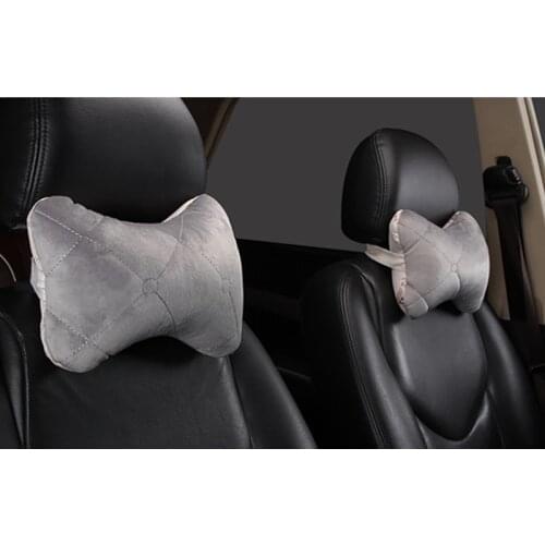 2pcs Soft Car Neck Pillow Protection Design Safety Auto Headrest Support Rest Pillow Black Auto Safety Accessories for VW Golf