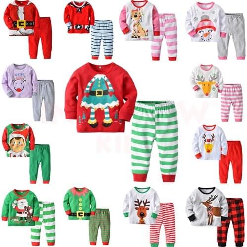 2019 Christmas Pajamas for Girls Sleepwear Kids Pajamas Childrens Pajama for Boy Warm Pyjamas Kid Noel Girl Child Christmas Pjs