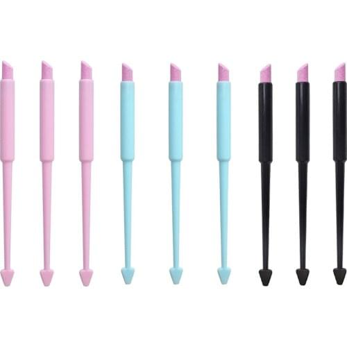 3Pcs Nail Art Tool Exfoliator Pen Cuticle Remover Pusher Trimmer Polisher Manicure Cuticle Buffer Remover Pen