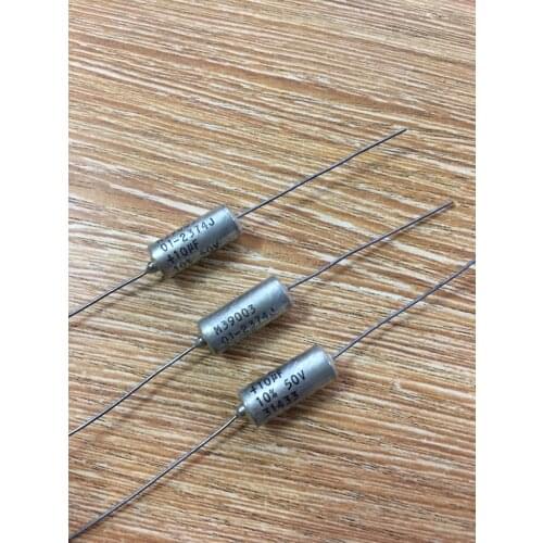 4pcs/10pcs 50V10UF 10UF 50V VISHAY SPRAGUE M39003 Axial copper shell tantalum capacitor free shipping