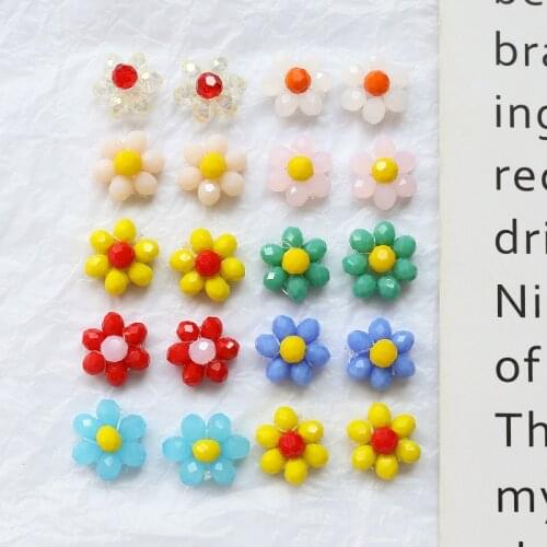 Handmade flower shape 40pcs/lot acrylic beads charms diy jewelry earrings/clothing/bracelet pendants accessory