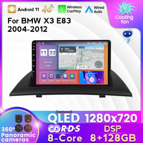 MEKEDE IPS 6G+128G Android 11 Carplay AUTO For BMW X3 E83 2004 - 2012 Car Radio Multimedia Video Player Navigation GPS 2din dvd