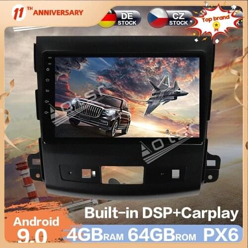 Aotsr Android 9.0 RAM 4GB Car Radio Player GPS Navigation For Mitsubishi Outlander 2006+ DSP Car Auto Stereo Video HD Multimedia