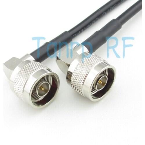 Freeshipping! 3FEET RF Pigtail coaxial jumper cable RG58 cable N male plug right angle to N male plug right angle 100cm