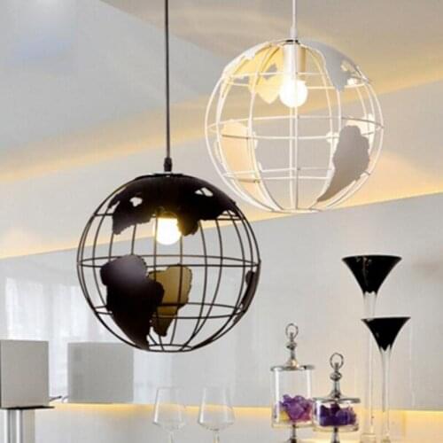Free shipping American retro Iron Chandelier Restaurant lamp coffee bar creative desk lamp Study clothing store globe Chandelier