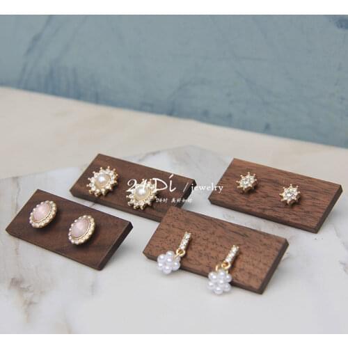 Wooden Earrings Jewelry Organizer Display Holder Stand Jewelry Holder Earrings Necklace Rack Display