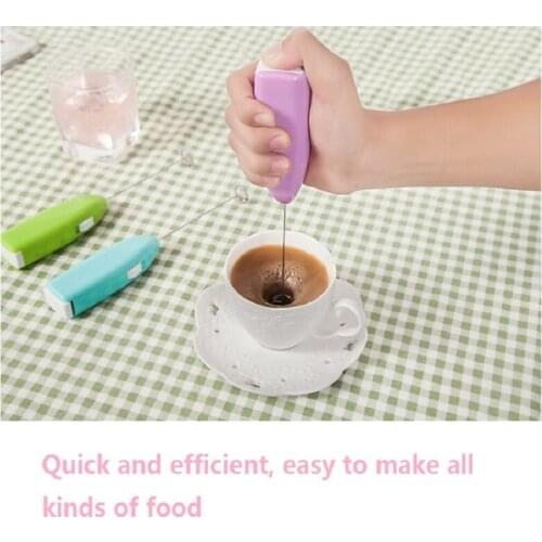 1pc Milk Drink Coffee Whisk Mixer Electric Egg Beater Frother Foamer Mini Handle Stirrer Practical Kitchen Cooking Tool