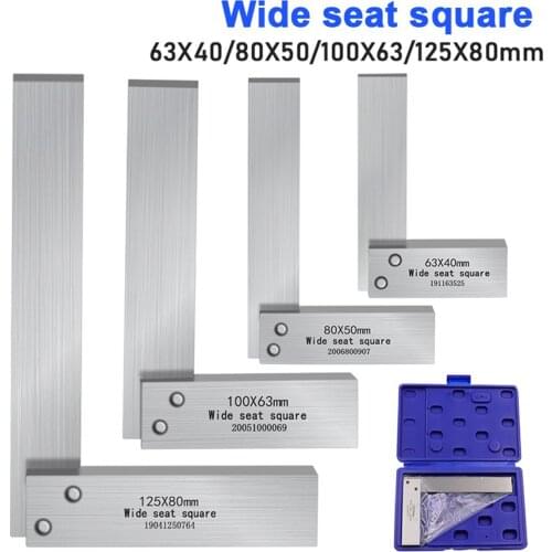Machinist Square 90 Degree Right Angle Engineer Set Precision Ground Steel Hardened Angle Ruler Protractor