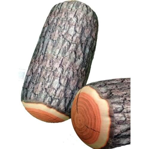 Creative Simulation Wood Pattern Cushion Novelty Trunk Stump Throw Pillow Tree Rings Neck Pillow With Pillow Core