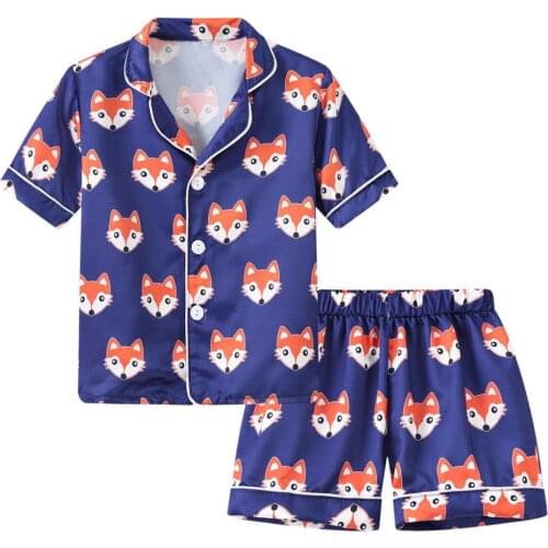 2020 Summer Pijamas For Boys Clothes Girl Summer Kids Shorts Kids Pajamas Set Toddler Sleepwear Kids Clothes 1-5 Y Boys Pyjamas