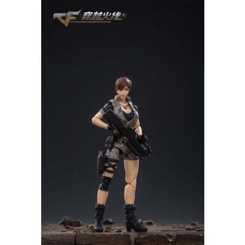 Hot Sales 1/18th Game Player Cross the Fire Hunter Fox Player 3.75inch Movable Female Body Doll For Fans Collection
